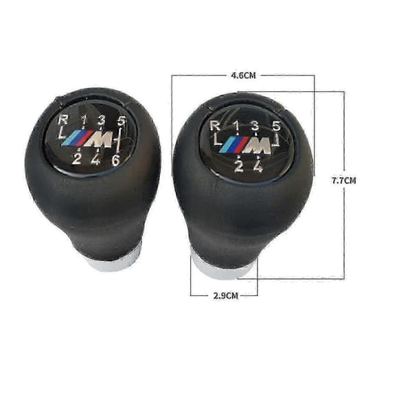 Til BMW Serie Sort Læder Manuel Gearskifteknop Med Adapter (5-trins) 26s