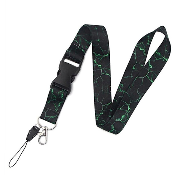 Nyckelband med marmordesign Vit
