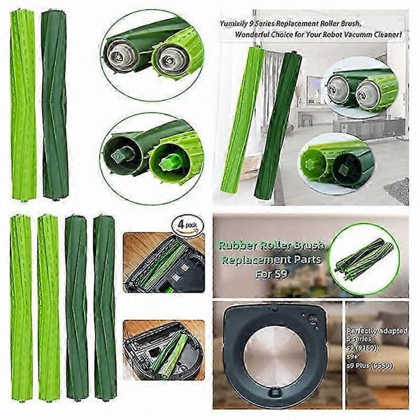 iRobot Roomba S9/S9+ kumitelaharjan vaihtosarja (9150, 9550)