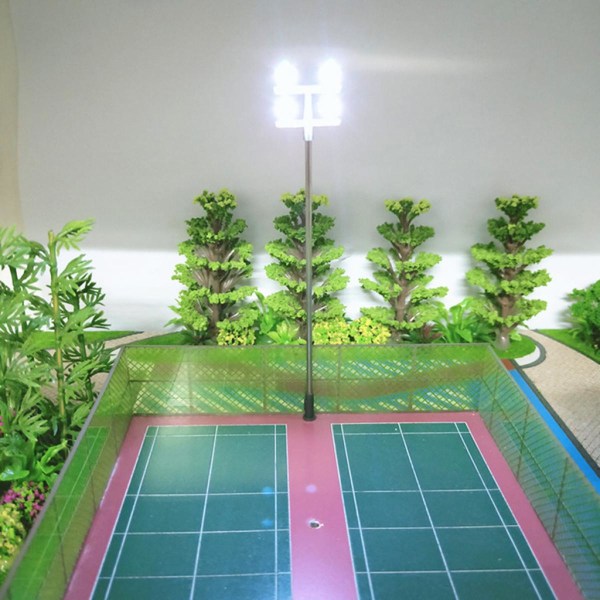 10st Miniatyrmodell Street Lights HO Skala LED Trädgårdsljus 1:87