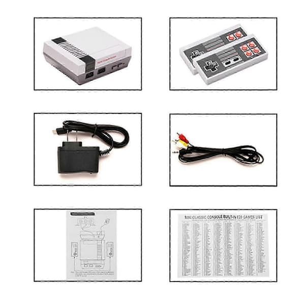 Klassisk Spillekonsol 12.7*10.2*4.3cm Trådløs Controller Understøtter AV HDMI B