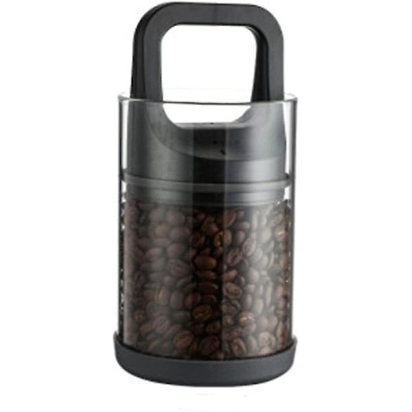 Genomskinlig behållare kaffeburkar ventilerade och vakuumförseglade bönor färskhållningstank