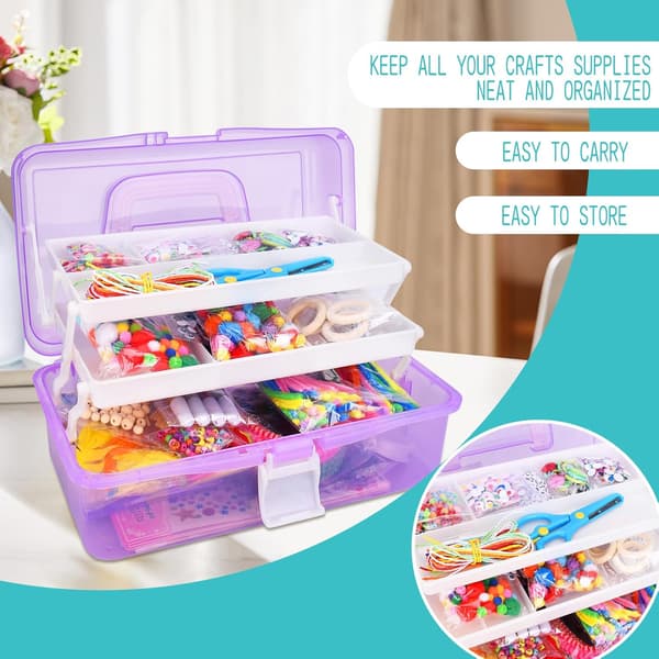 Scrapbook-set för barn 3000 delar med förvaringslåda, pysseltillbehör, pysselmaterial, papper och andra DIY-pyssel