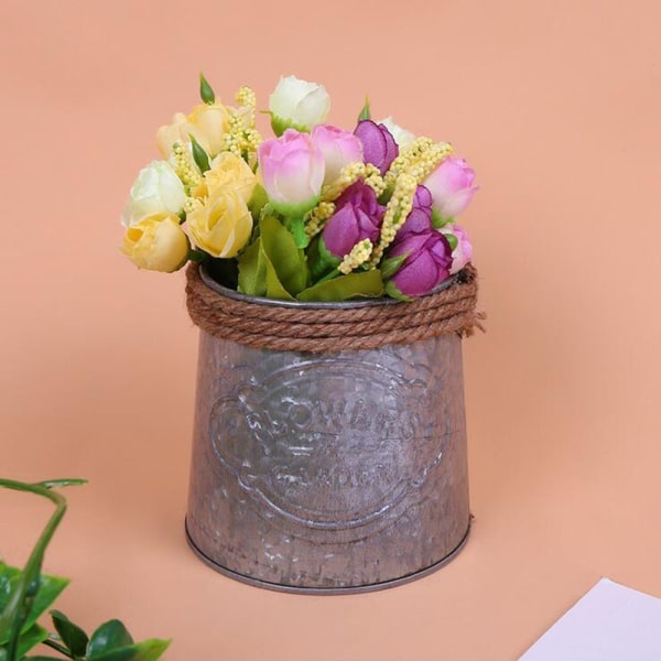 Metallhink för heminredning, för trädgårdsarbete eller blomsterarrangemang