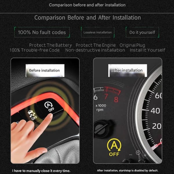 Automatisk deaktivering af start-stop-eliminator til Toyota RAV4 2019-2024