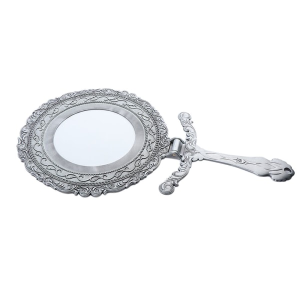 Antika Justerbara Sminkspeglar Retro Badrum Vikbar Toalettspegel Silver