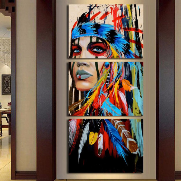 3 st/set canvas dekoration väggdekoration dekoration antik kvinna dekoration 50x70cm