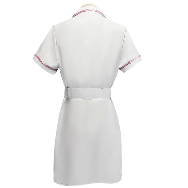 Iminfit Clown Nurse-klänning DC Joker Cosplay-kostym för män scenkläder spel White S