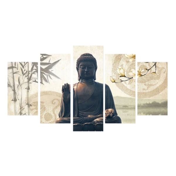 5 st/ set Canvasdekoration Väggdekor Målning Buddha sitsbild 30*50/70/80cm