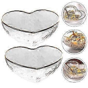 2 stk. glasspuddingboller geléboller hjerteformede dessertboller til hjemmet