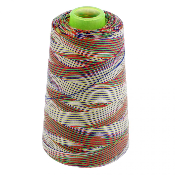 2 Rullar Spole Regnbåge Polyester Symaskin Allround Sytråd