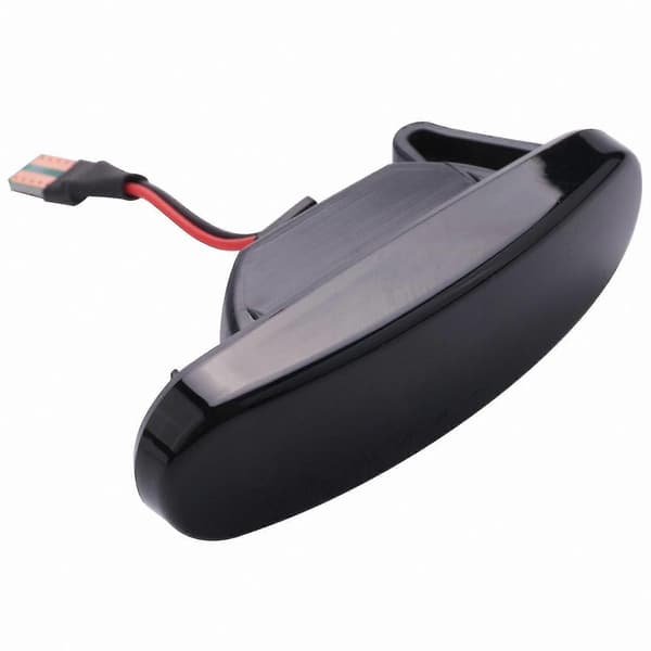 Dynamiske LED-blinklys, universelle sidemarkeringslygter til biler, kompatible med flere køretøjer Black