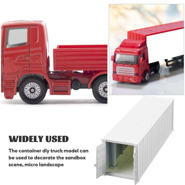 Lastbilsvagnmodell i legering för dekoration, containertoy 2 st