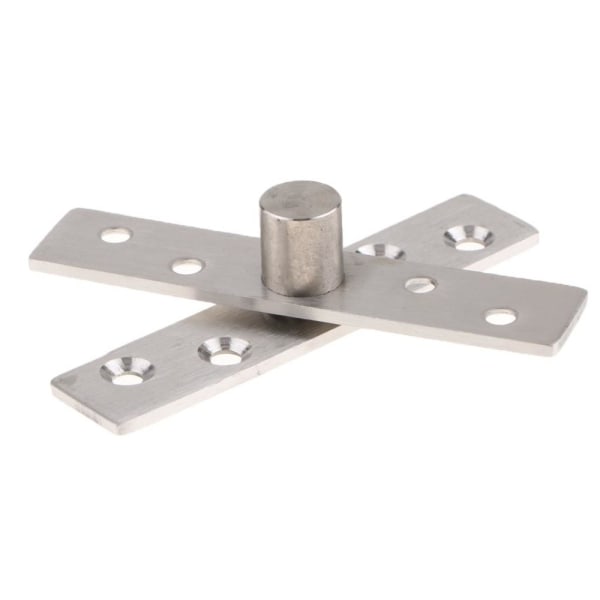 Set med 2 st Center Pivot Svänggångjärn 360 Graders Svängbara Dolda Dörrgångjärn Rostfritt Stål Finish Beslag