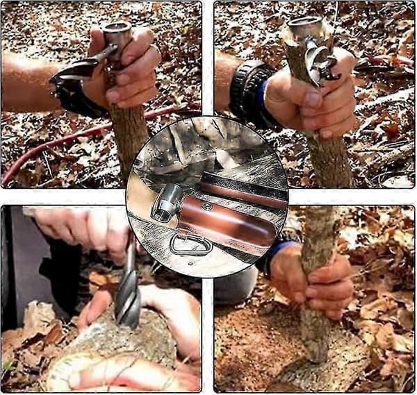 Træhåndboremaskine Manuel Sneglbor til Træbearbejdning Bushcraft DIY
