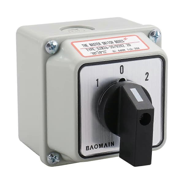[RM]Universal Rotary Switch SZW26-20/D202.2D with Main Switch Outer Casing 660V 20A 3 Positions 2 Phase (FMY)