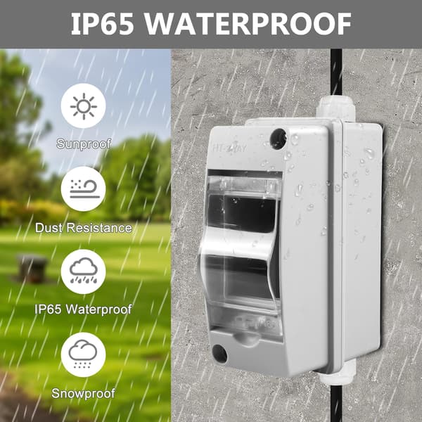 [RM]Outdoor Waterproof Electrical Junction Box: IP65 1-Gang Electrical Panel Waterproof Electrical Junction Box 2-Gang Electrical Junction Box for Wall Switch.