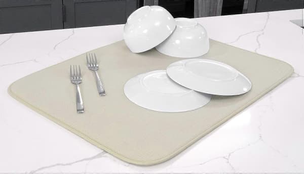 Diskmatta, Polyester, Beige, 40 x 45 cm