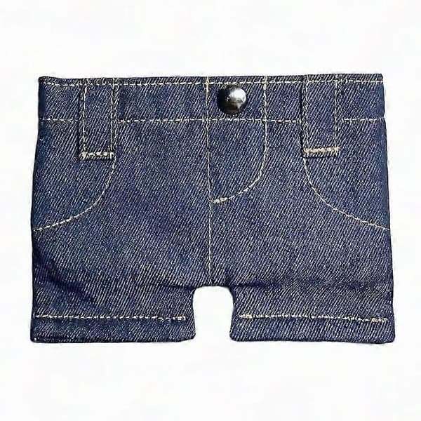 Mini Jeans Lommebok Kompakt og Lett Stilig Denim Liten Kortholder