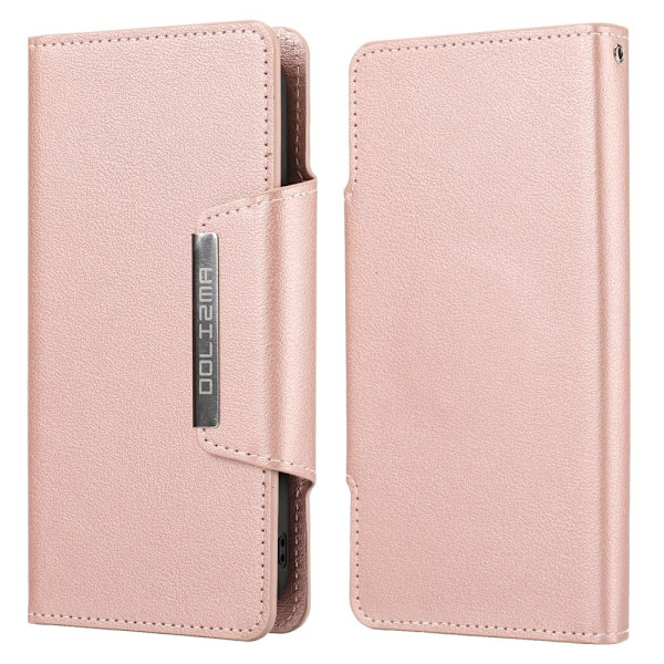 SKALO iPhone 13 DOLIZMA 2-in-1 magneettilompakkokotelo - Ruusu Pink gold Rosa guld