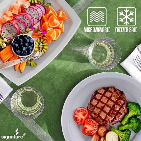 Superstiff Paper Plates - Extra Strong White Disposable Bagasse Sugarcane Plates - Eco-Friendly, Biodegradable - 9 Inch - 100 Pack