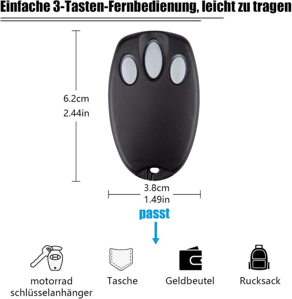 [RM]2-pack Replacement Remote Controls for Garage Door Chamberlain Liftmaster Motorlift 94335E | 84335E | ML700 | ML500 | ML850 | Merlin