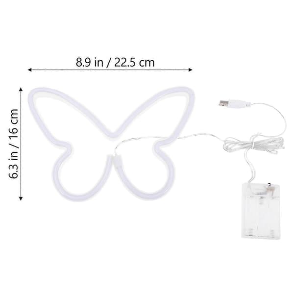 [RM]Sommerfugle Neonlys Neonskilte til Dekoration USB Batteri LED Lys