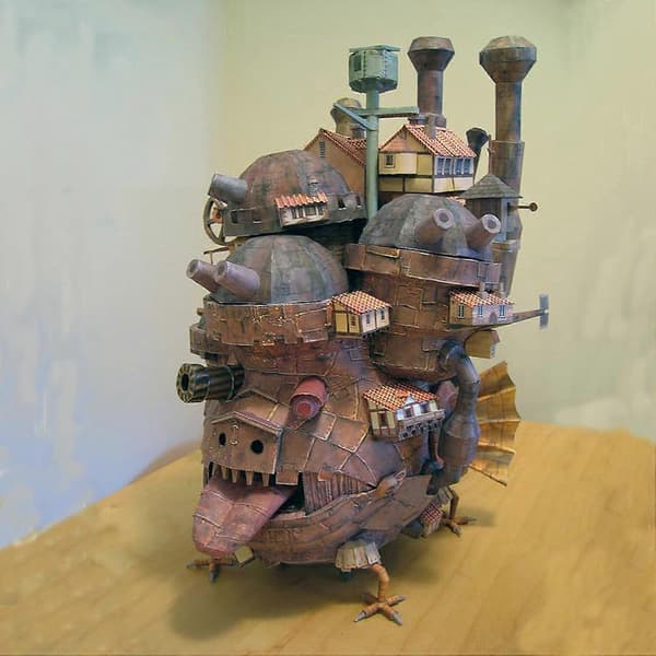 Hayao Miyazaki Howl's Moving Castle Land Version DIY Håndverk Papirmodellsett