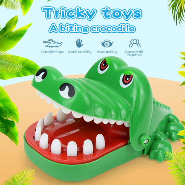 Krokodiltänder Leksaker för barn Alligator Bitande Finger Tandläkare Spel