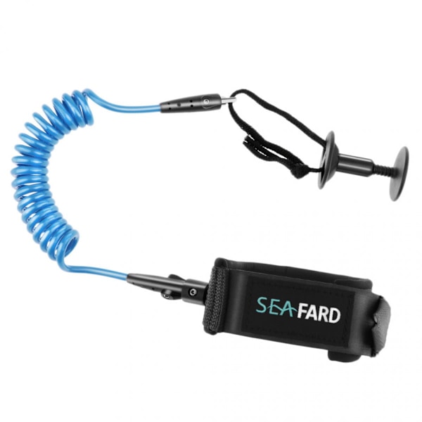 5ft Bodyboard Surfbräda SUP Handledsrem Benrep Spiralband Pad Manschett Blå
