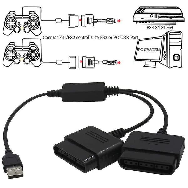 Adapter för PS2 till PS3 PC-handkontroll USB 2.0