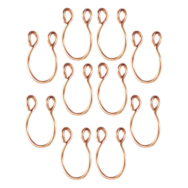 10 Stycken Falska Näsringar Båge Clip On Icke Piercade Falska Smycken Roséguld