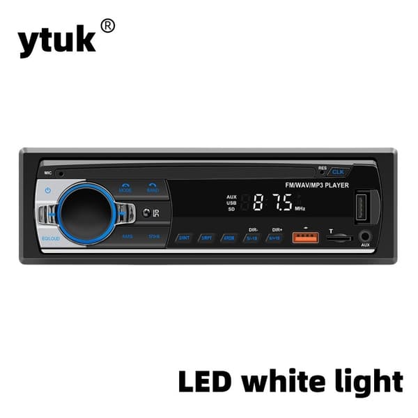 Bil MP3-afspiller med digitalt LED-display, Bluetooth 5.0, tabsfri lyd og rødt LED-lys