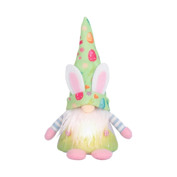 Påskdag Ljusslinga Docka Hänge Hem Högtid Dvärgprydnad Docka Högtidsprydnad Påskdocka Ornament Högtidsfönsterdekoration Tomte Green