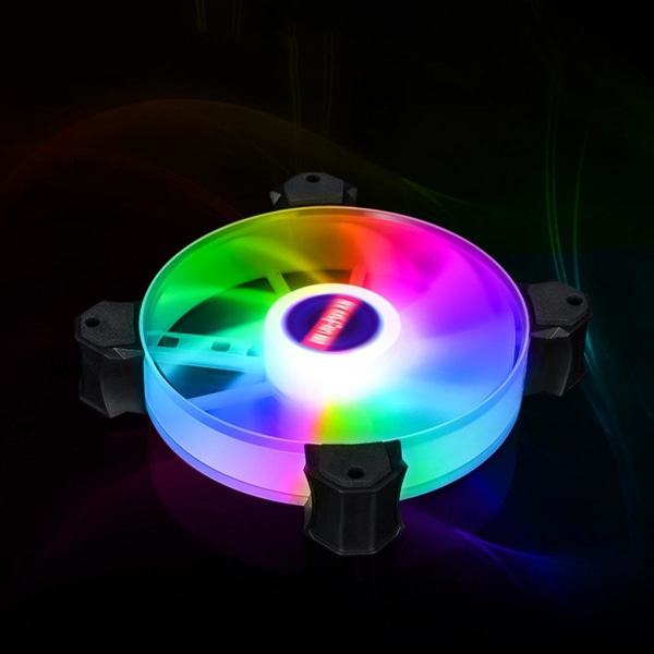 12cm RGB LED PC-chassifläkt Lätt att Installera Hög Hastighet Regnbåge 02