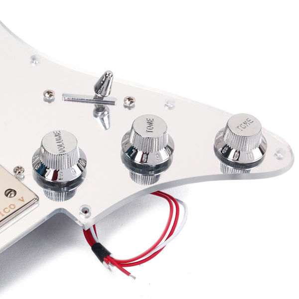 Laddat plektrumskydd med bakplatta och skruvar för Fender ST SQ gitarr