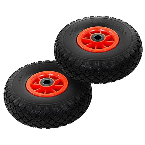 vidaXL Wheels for Sack Truck 2 pcs Solid PU 3.00-4 (260x85) Svart 2490