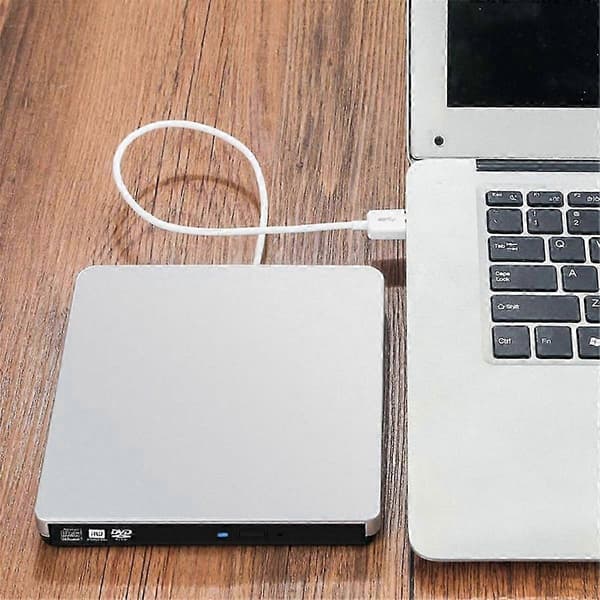 USB 3.0 Eksternt Slim DVD-RW Drev, 12,7 mm Bakke, Sølv