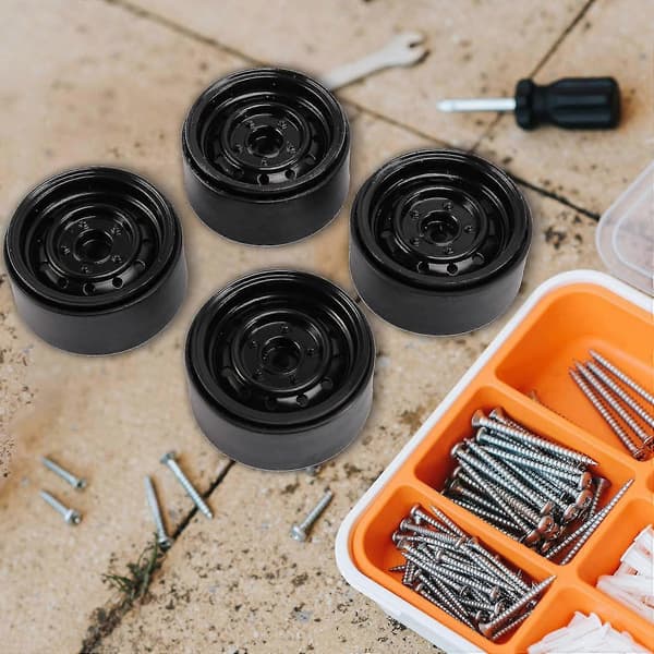 4 stk. 1,9\" legerings Beadlock-fælg til 1/10 skala RC Rock Crawler akselkøretøjer Black
