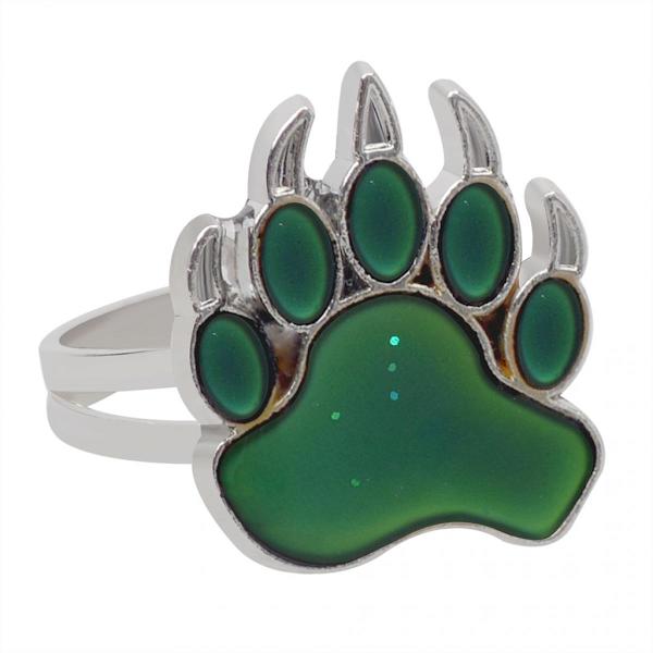 Paw Magic Stämnings Temperatur Färgskiftande Smycken Justerbar Fingerring