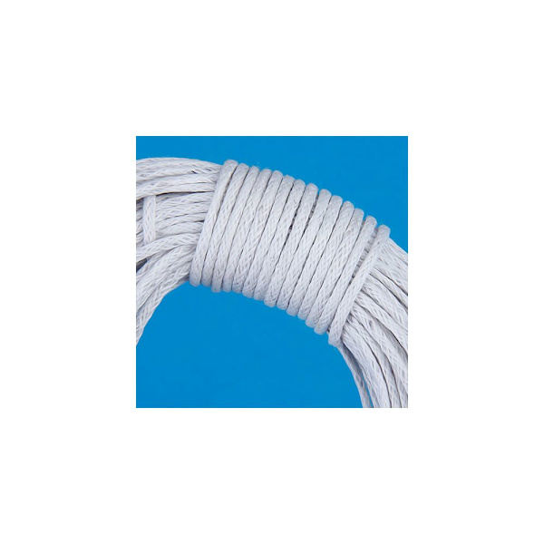 42 meter vaxad bomulls tråd 1mm varp - Vit