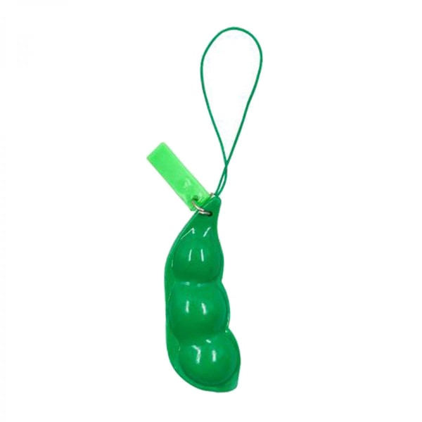 Stress relief Anti-ångest Pea Pod Keychain Squeeze Bean Keychain Nyckelring Hängande Present