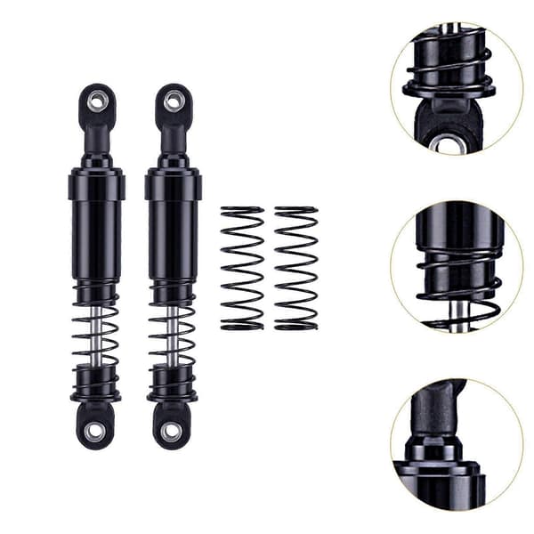 [RM]2 Stykker 1:10 RC Bil Støddæmper Tilbehør Reservedele til RC Bil Crawler lilla black 9.5cm