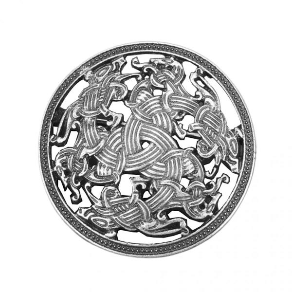 Norsk Medeltida Vikingasköld Symbol Brosch Oval Sjal Tröja Nål 3