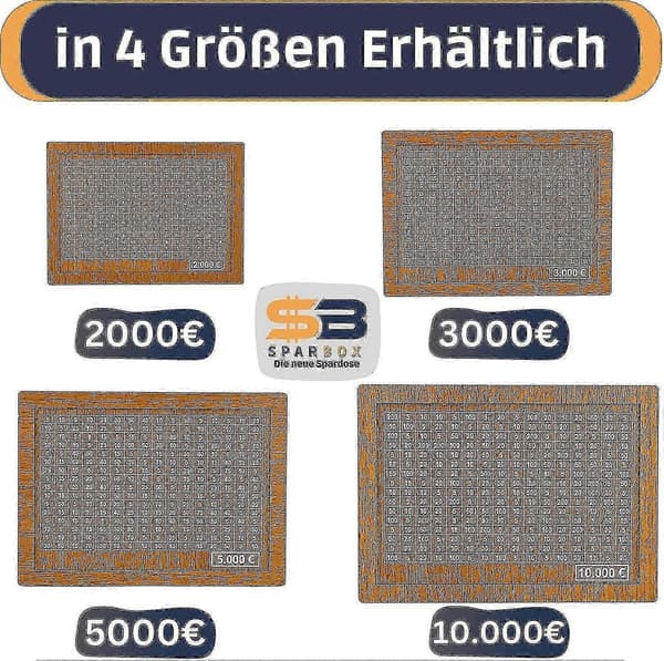 Spargrisar i 4 storlekar med tickbara nummer size 1