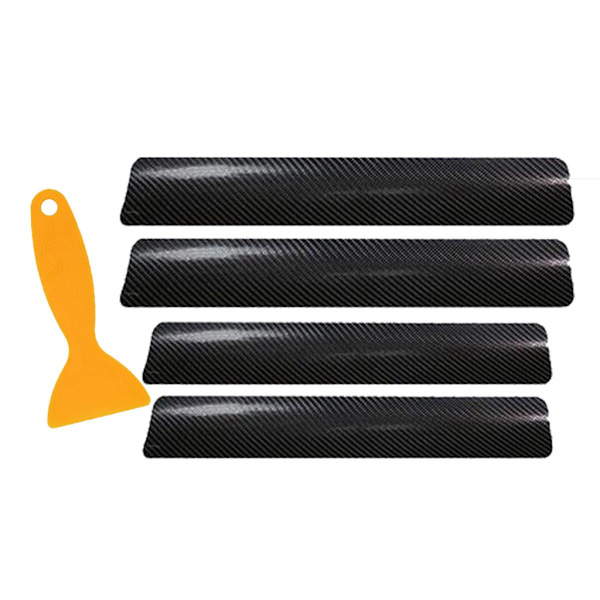 4-pack 3D Dörrtröskel Dekal Repskydd List för Universal Fordons Husbilsdelar