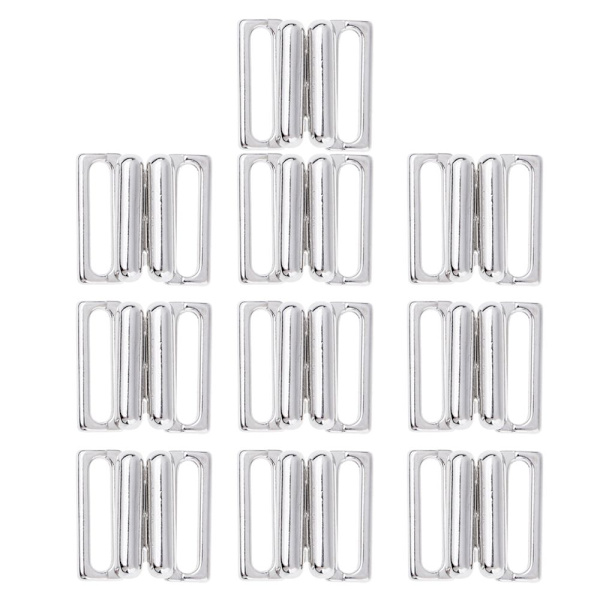 10 set bikini clips hake och snäpp metallrem bh dragkedja badkläder 14mm