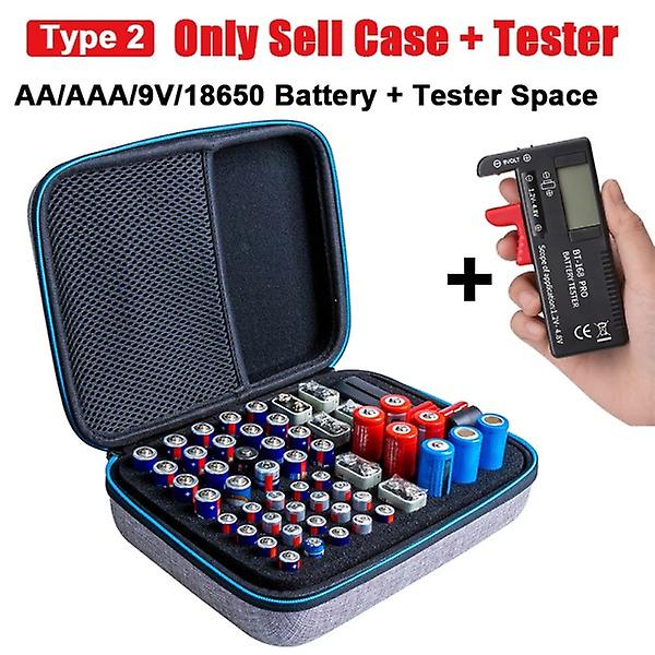 Bärbar bärbar AA AAA-batteri Organizer Superhård EVA- case Boxhållare Red