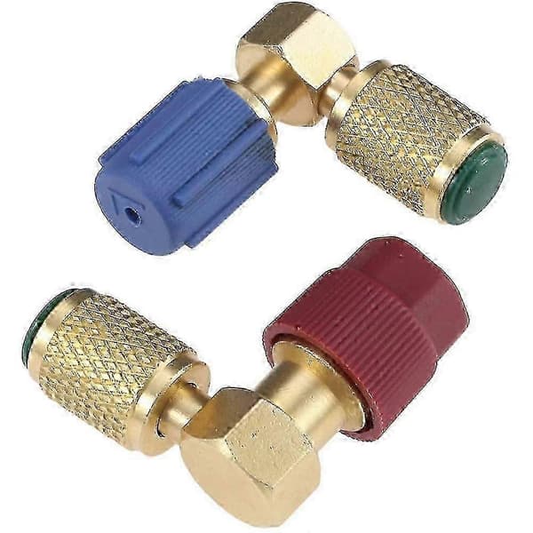 R12 til R134a AC Fitting Port Retrofit Konverteringsadapter, Hurtigkoblingsventil A/C