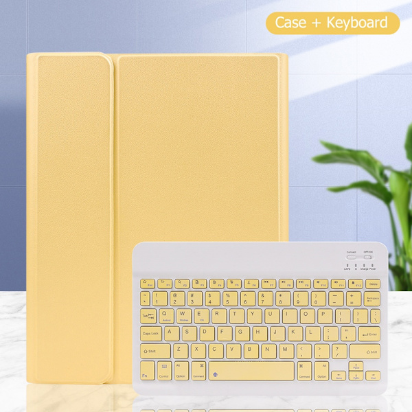[RM] Case for iPad 9.7 2017/2018 Air2/Pro9.7 Yellow Regular Keyboard Bluetooth
